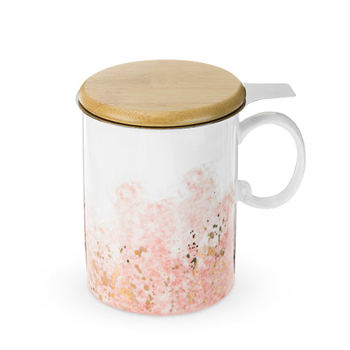 Bennett™ Pink Ceramic Tea Mug & Infuser by Pinky