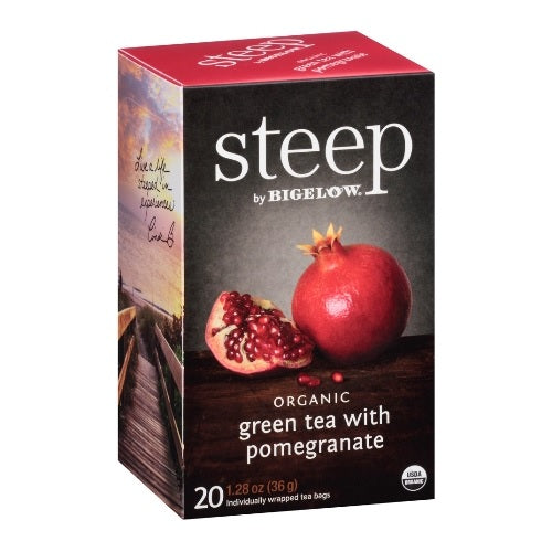 Bigelow Tea Steep Organic Green Tea with Pomegranate (6x20 BAG )
