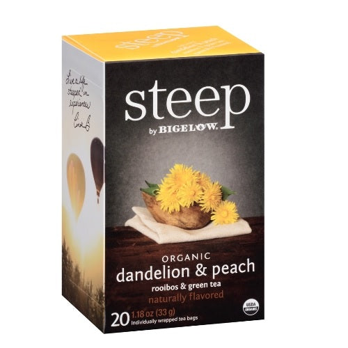 Bigelow Steep Organic Dandellion & Peach Rooibos & Green Tea (6x20 BAG