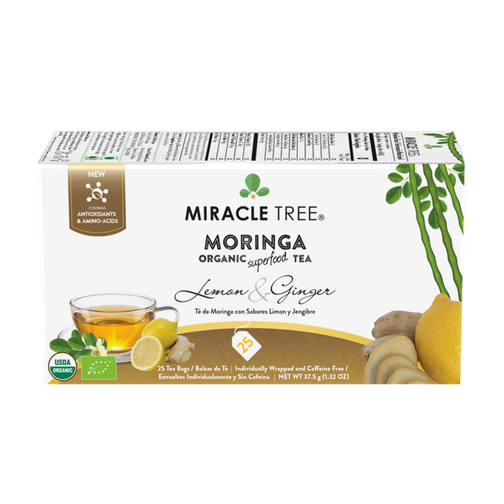 Miracle Tree Organic Moringa Tea Lemon & Ginger