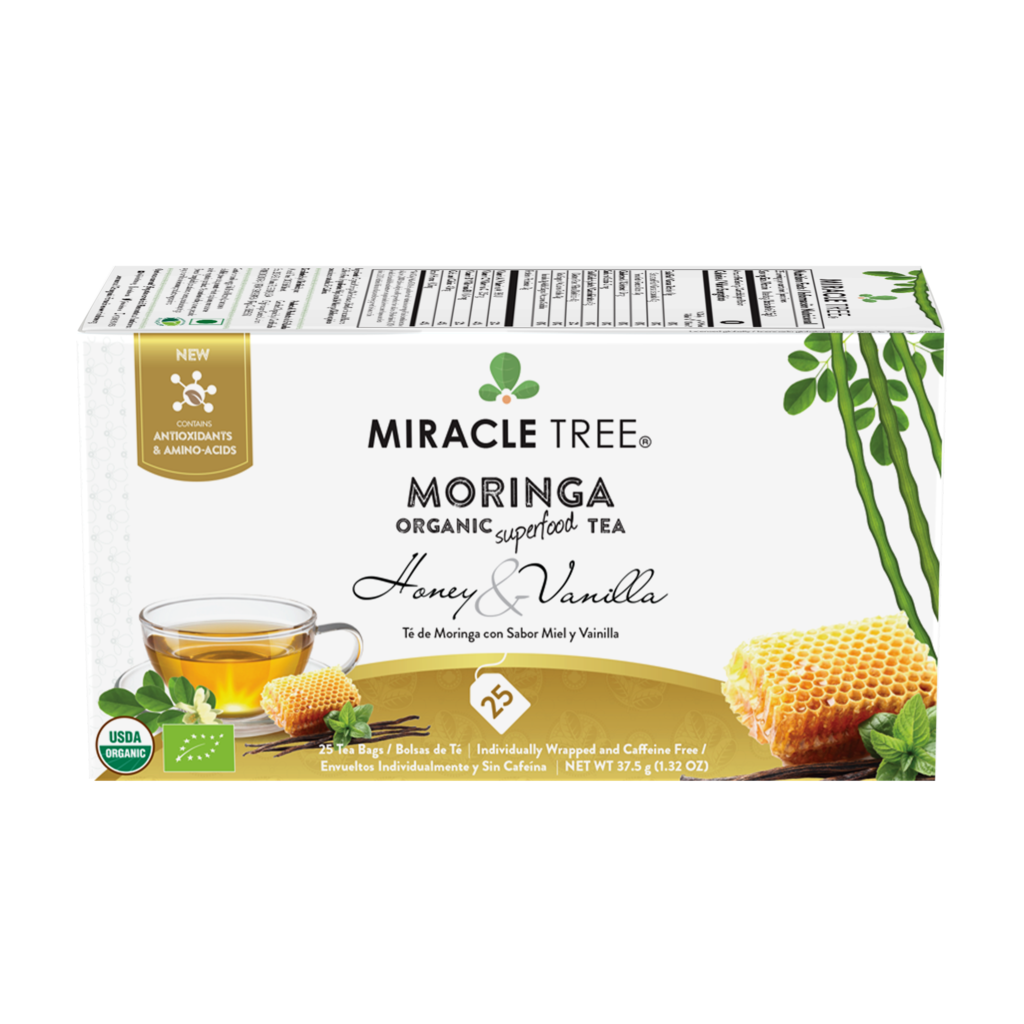 Miracle Tree Organic Moringa Tea Honey Vanilla