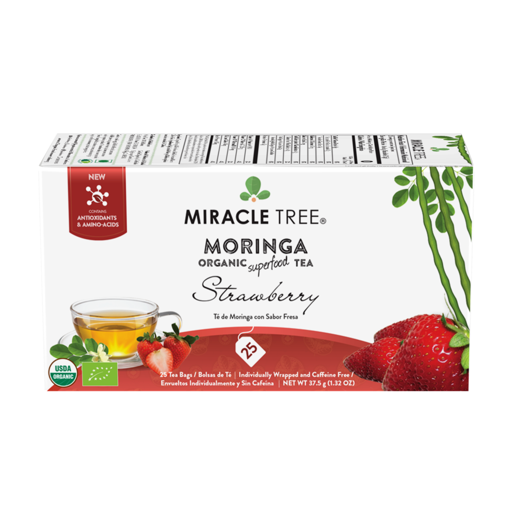 Miracle Tree Organic Moringa Tea Strawberry