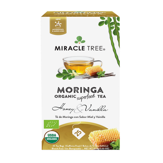 Miracle Tree Organic Moringa Tea Honey Vanilla