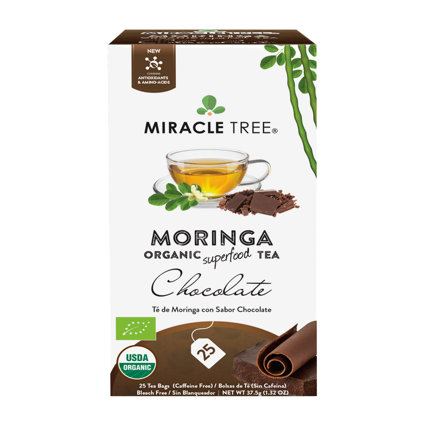 Miracle Tree Organic Moringa Tea Chocolate